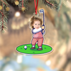 Custom Funny Face Golfer Acrylic Ornament HA75 892714