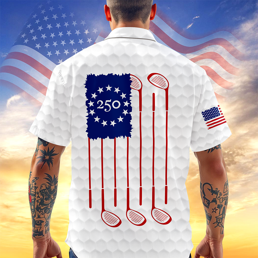 America Golf Hawaii Shirt, 1776-2026 Patriotic, USA Flag Hawaii Shirt Gift for Golf Lovers TH10 169855