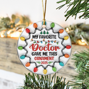 Custom 3D Inflated Effect Printed Ceramic Ornament Christmas Gift for Jobs & Family TH10 894837