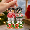 Custom Dog Cat Photo with Xmas Clothes Christmas Acrylic Ornament HO82 904152