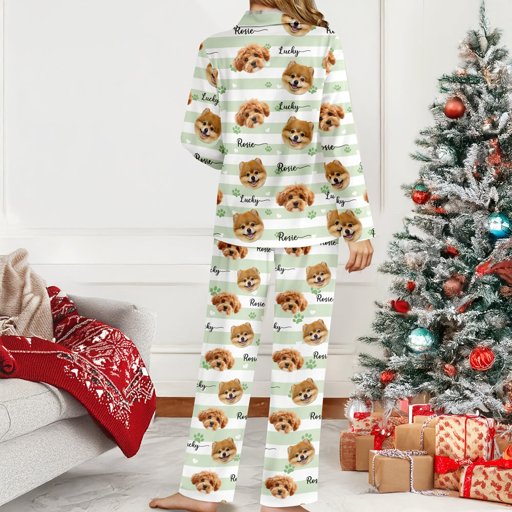 Custom Pet Photo Christmas Pajamas for Pet Lovers LM32 669811