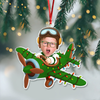 Custom Photo Funny Kid Face Airplane Acrylic Ornament LM32 895591