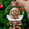 Custom Dog Photo Snowball Acrylic Ornament Christmas Gift For Dog Lovers CH07 896808