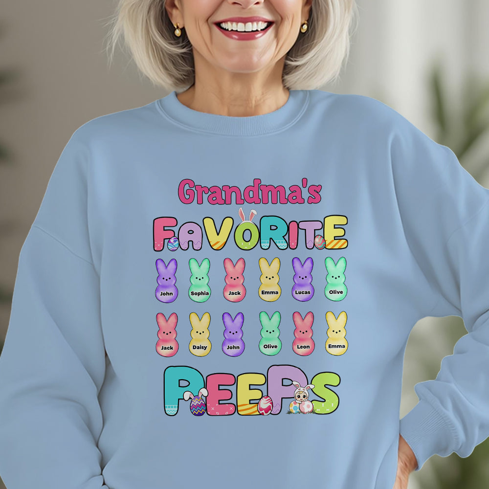 Grandma's Little Peeps Personalized Easter Shirt  Gift For Grandma Mommy CH07 895300