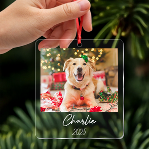 Custom Dog Photo Acrylic Ornament Christmas Gift For Dog Lovers LM32 895769