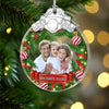 Custom Family Photo Metal Top Glass Ornament For Christmas TH10 894889