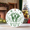 Custom Dog Photo Forever Loved Memorial Ceramic Ornament HA75 919196