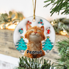 Cat Is Santa 3D Inflated Effect Ceramic Ornament Personalized Gift For Cat Lovers HO82 894682