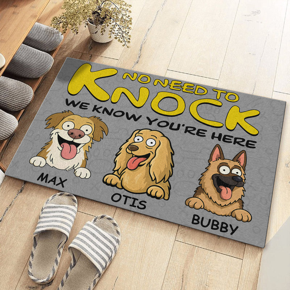 Custom Dog Photo No Need To Knock Personalized Doormat For Dog Lovers LM32 893357