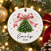 Custom Name Girls Christmas Ceramic Ornament, Girls First Christmas Ornament Gift For Granddaughter HA75 919192