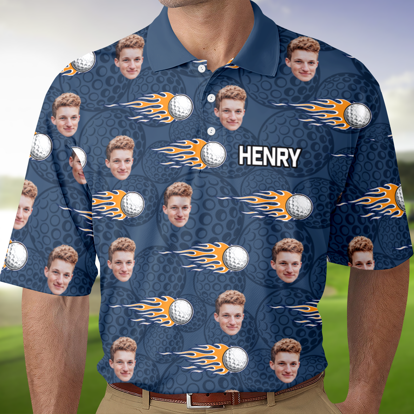 Custom Face Polo Shirt Gift for Golfer CH07 910080