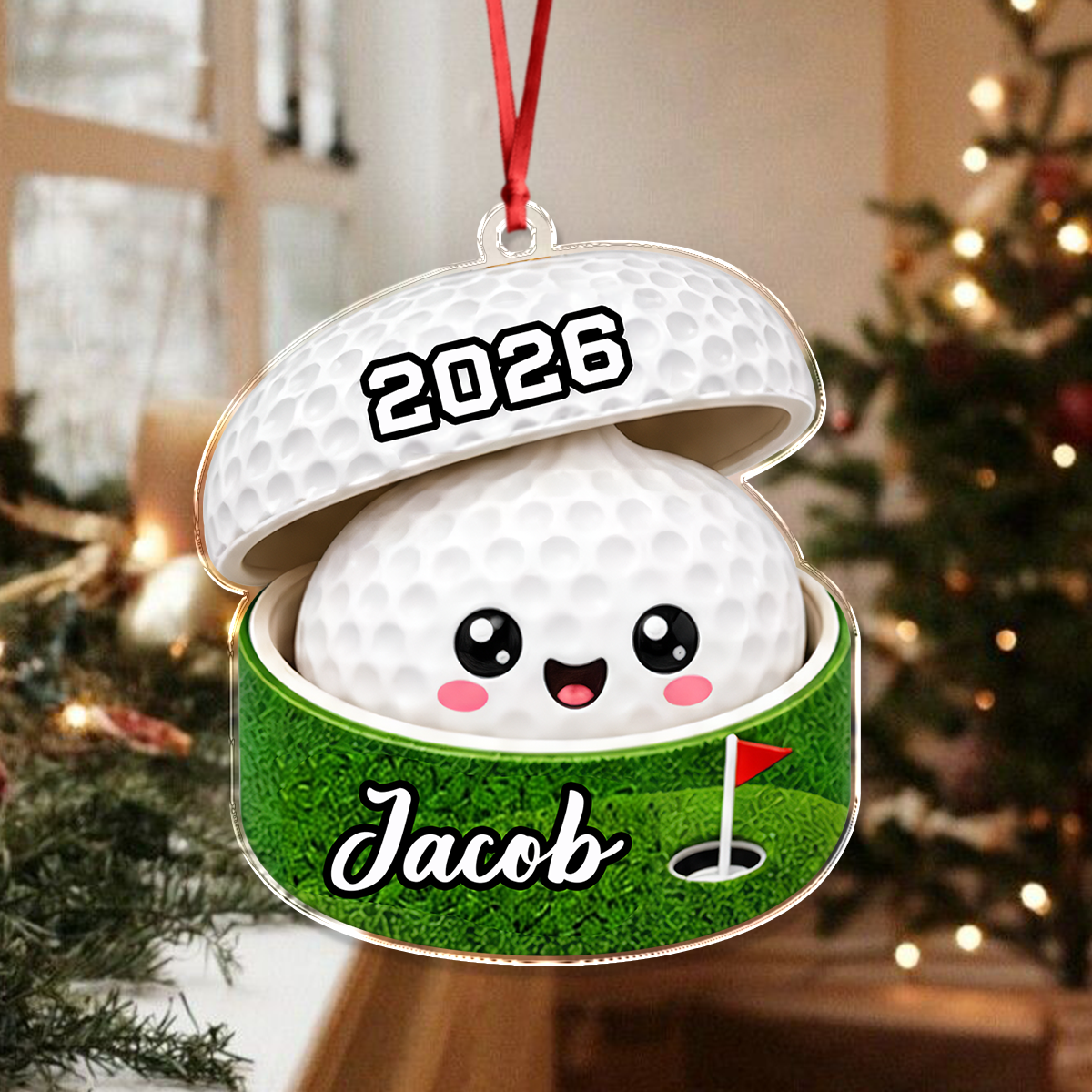 Personalized Sport Dumpling Acrylic Ornament, Festive Keepsake for Sports Lovers HA75 919366