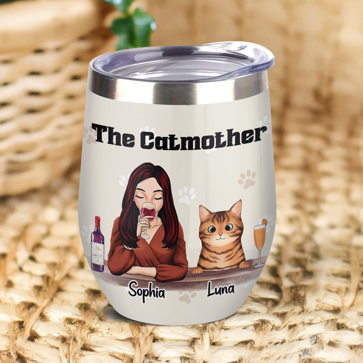 The Catmother For Cat Lover Wine Tumbler TH10 892813