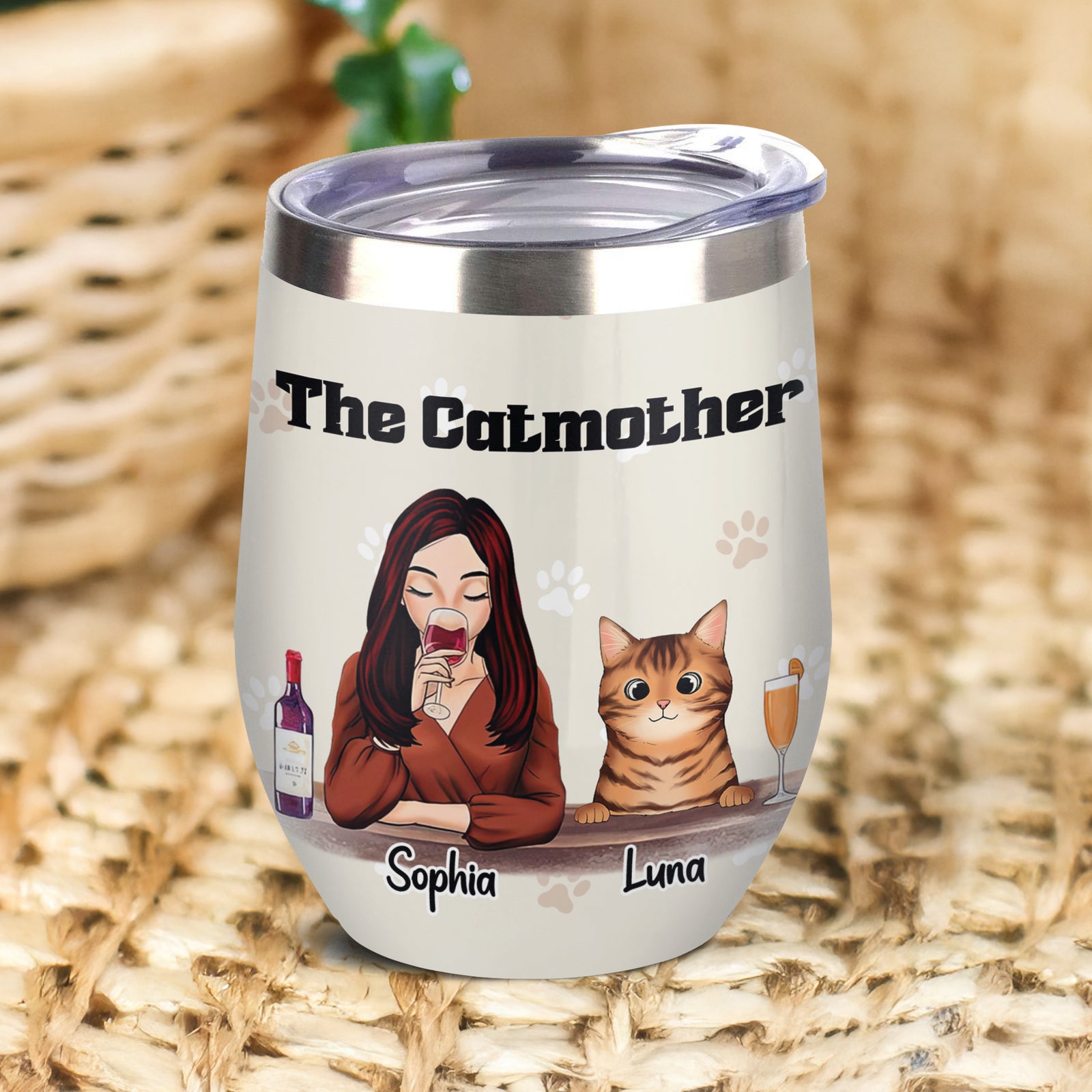 The Catmother For Cat Lover Wine Tumbler TH10 892813