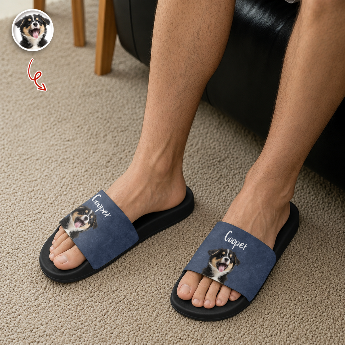 Custom Photo Dog Cat Pet Slide Sandals For Dog Dad Mom CH07 911640
