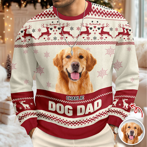 Custom Photo Dog Pawlidays - Personalized Christmas Ugly Sweatshirt CH07 896616