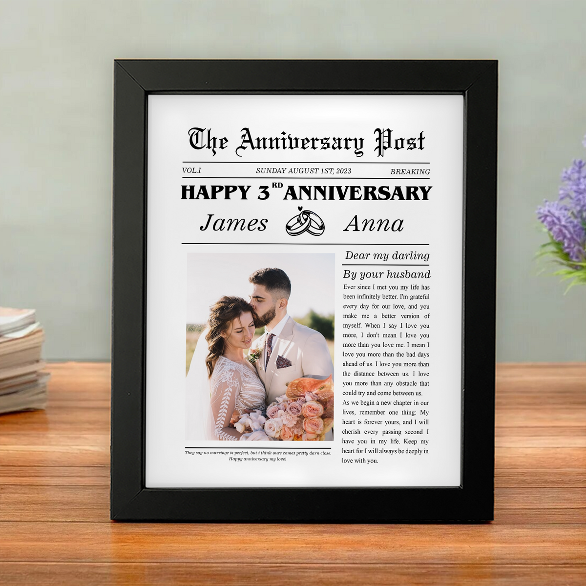 Custom Photo The Wedding Post Picture Frame Gift For Husband, Wife TH10 898239