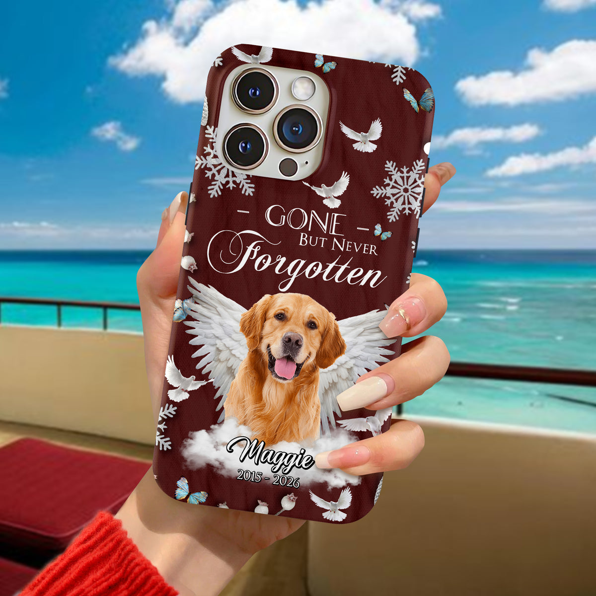 Custom Photo Dog Cat Gone But Never Forgotten Memorial Phone Case HA75 920550
