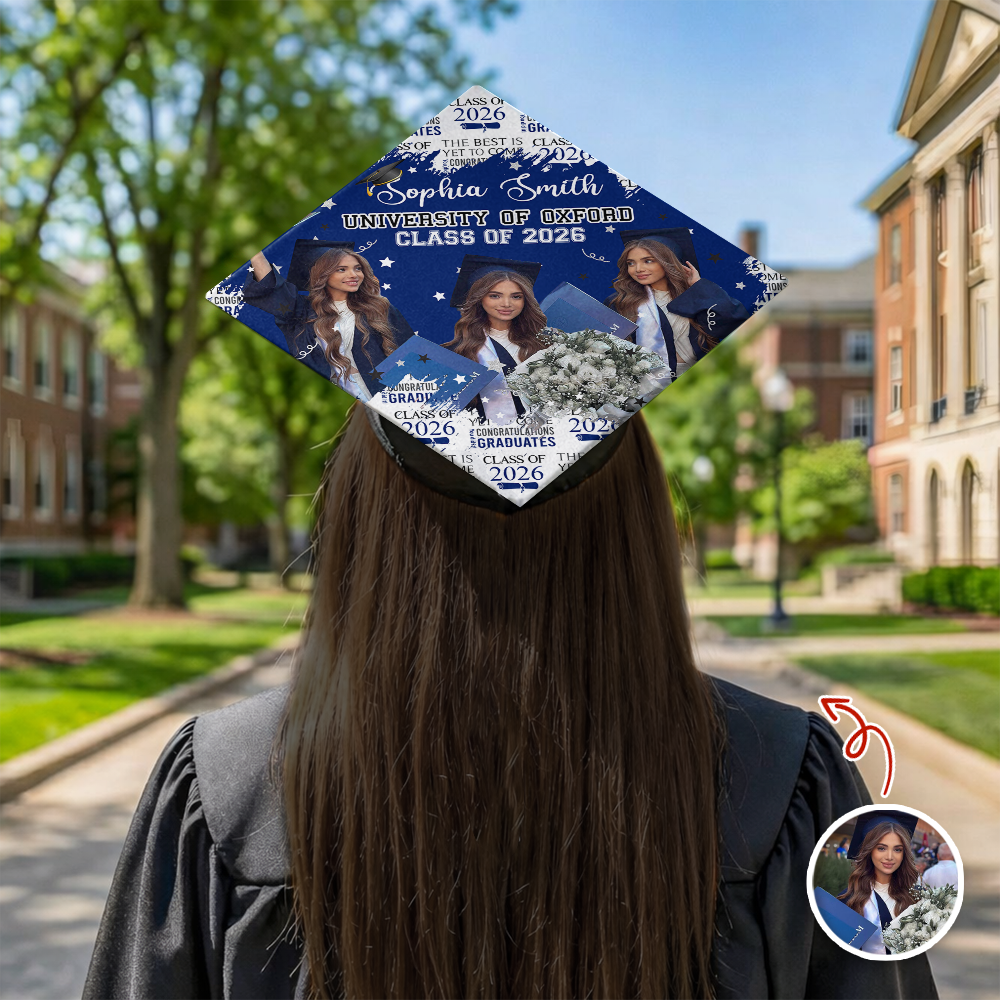 Custom Photo The Best Is Yet To Come Class Of 2026 Graduation Cap Topper HO82 901662