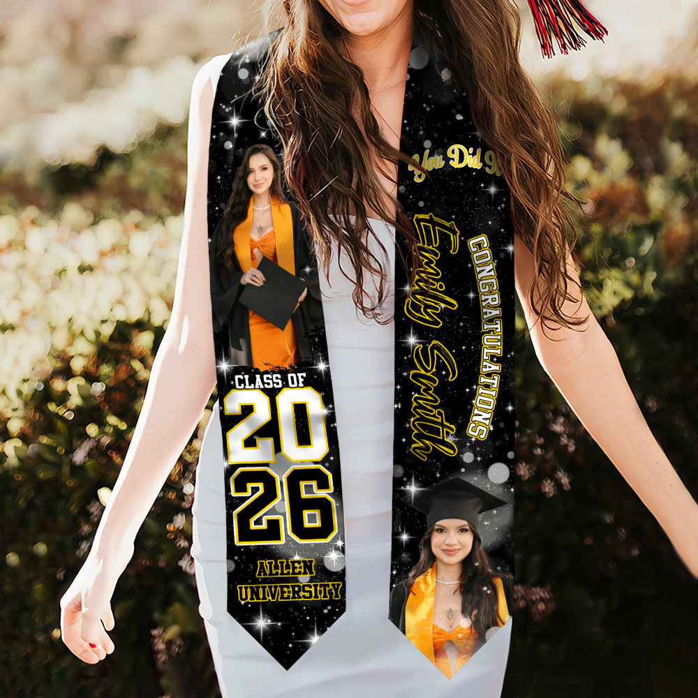 Custom Photo Congratulations Class Of 2026 Graduation Stoles Graduation Gift, Senior Gift TH10 898947