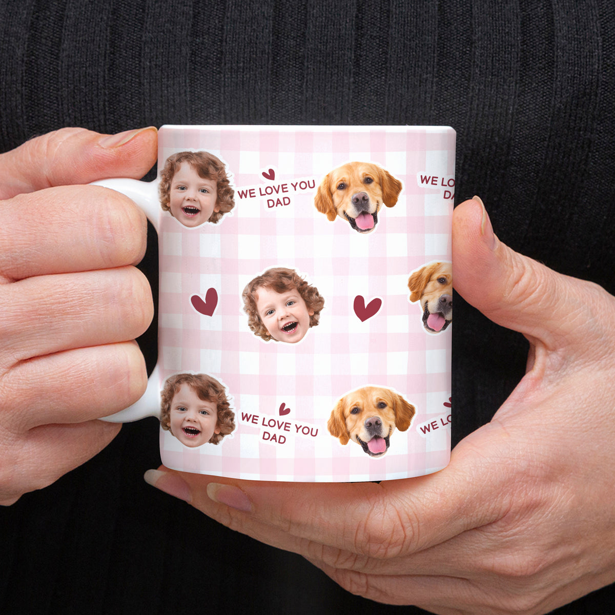 Custom Face Photo I Love You Mug Gift For Mom Dad LM32 899967