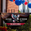 Custom Family Name 250 Years Of Freedom Patriotic Eagle Non-pleated Fan Flag HO82 901310