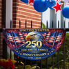 Personalized U.S 250th Anniversary with Family Name Non-Pleated Fan Flag CH07 911098