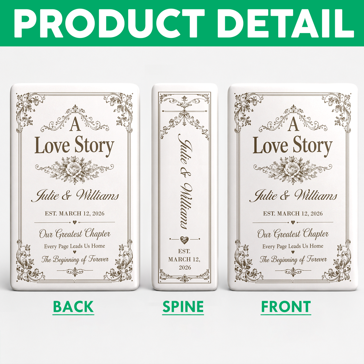 Personalized Wedding Ceramic Book Vase Romantic Book Flower Vase CH07 180402