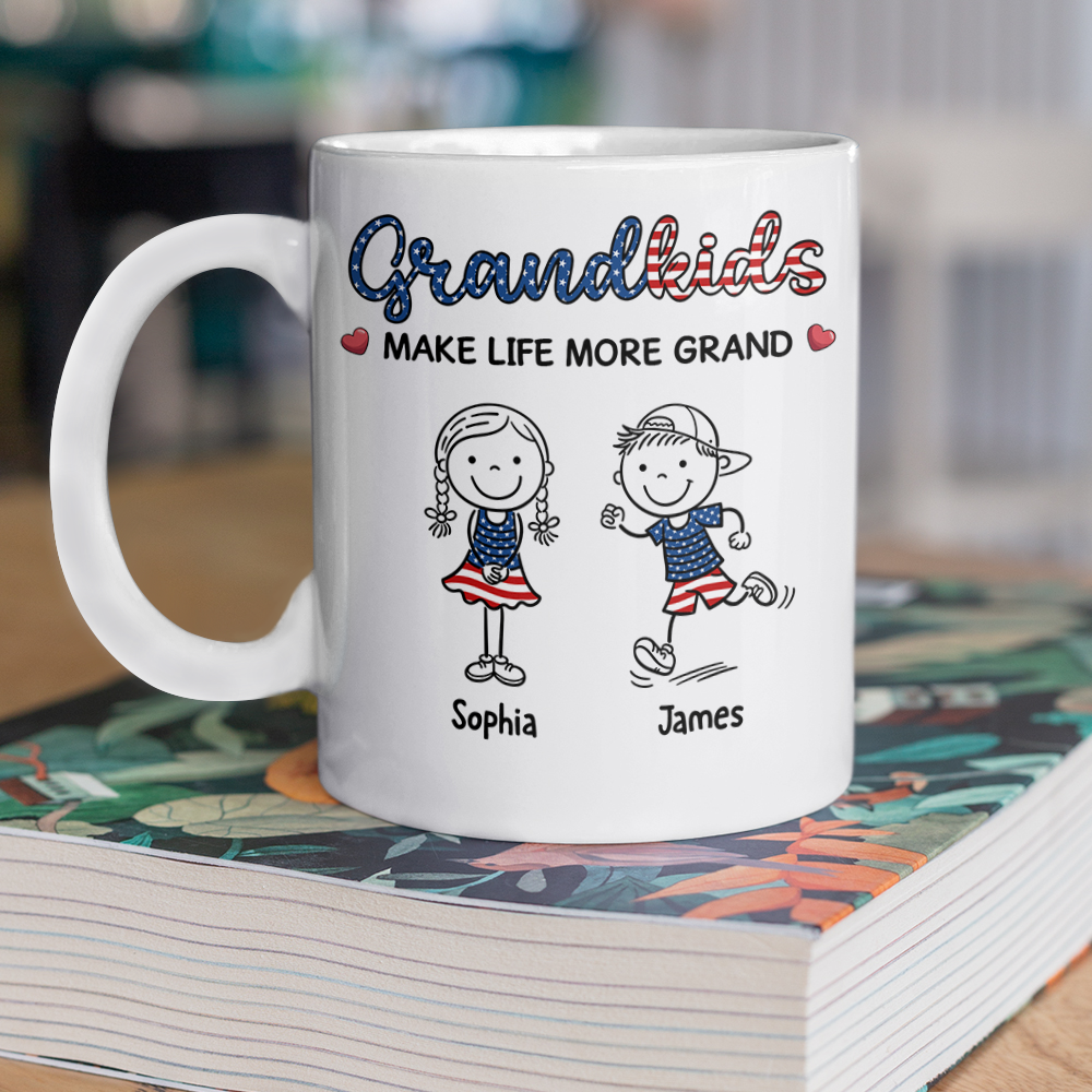 Personalized Grandkids Make Life More Grand White Mug HA75 920388