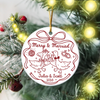 Personalized Names Merry And Married Ceramic Ornament, Custom First Christmas Married Ornament, Wedding Keepsake, Christmas Gift HA75 921984