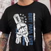 Custom Name Best Dad Ever Hand To Hand America Flag 1776-2026 Dark Shirt, Father’s Day Gift LM32 899611