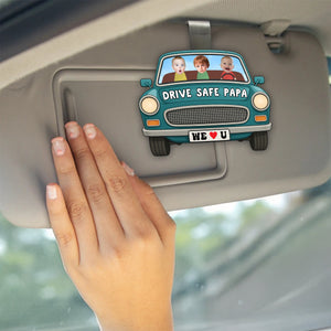 Custom Kids Photo Drive Safe Daddy Car Visor Clip Personalized Father's Day Gift CH07 895942