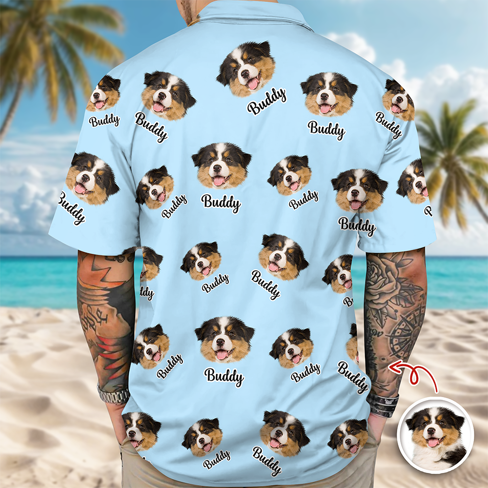 Custom Dog Photo Personalized Cute Puppy Hawaii Shirt For Dog Lovers CH07 911044