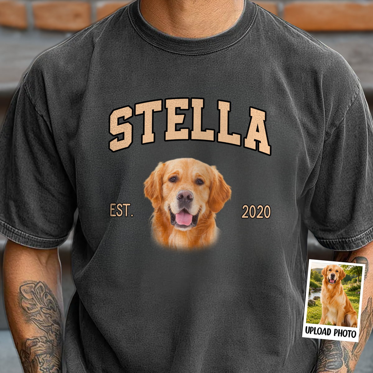 Custom Dog Photo Vintage Style Comfort Shirt For Dog Mom Dog Dad CH07 180060