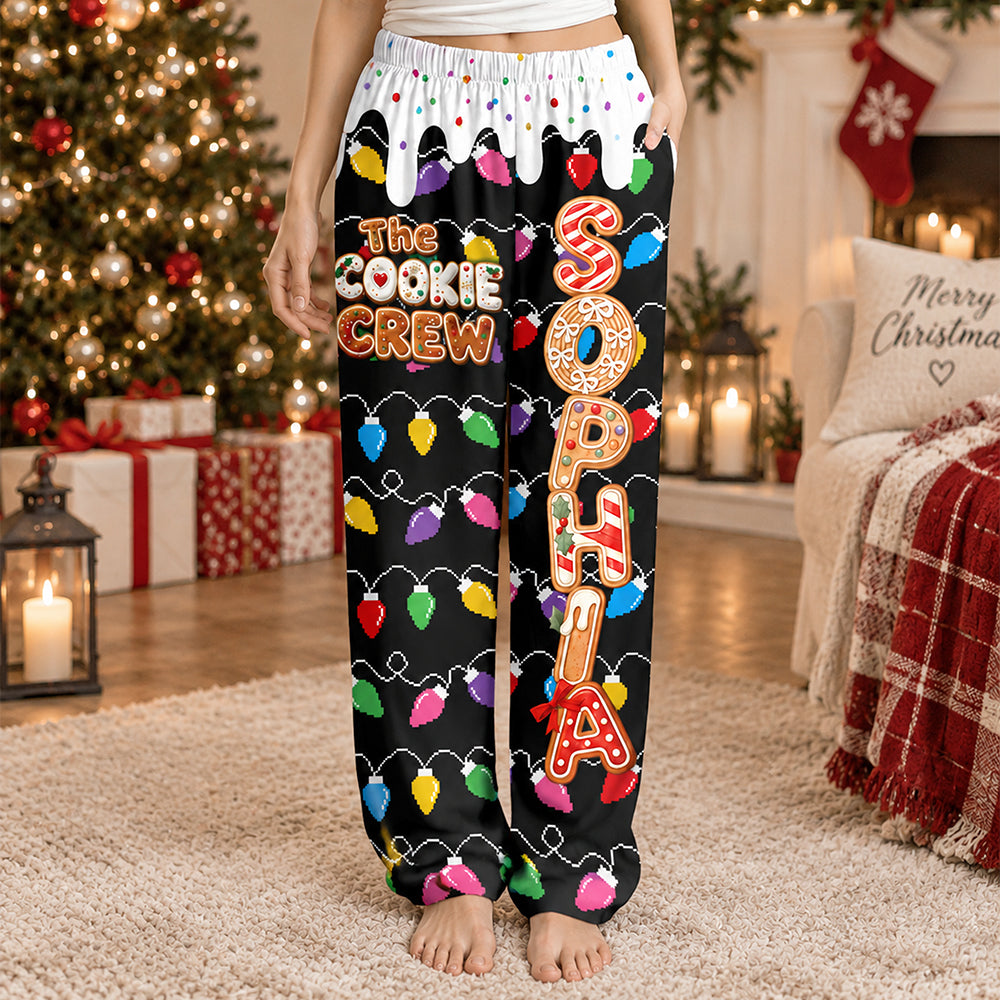 Personalized Christmas Cookie Crew Sweatpants Gingerbread Cookie Family Christmas HO82 903668