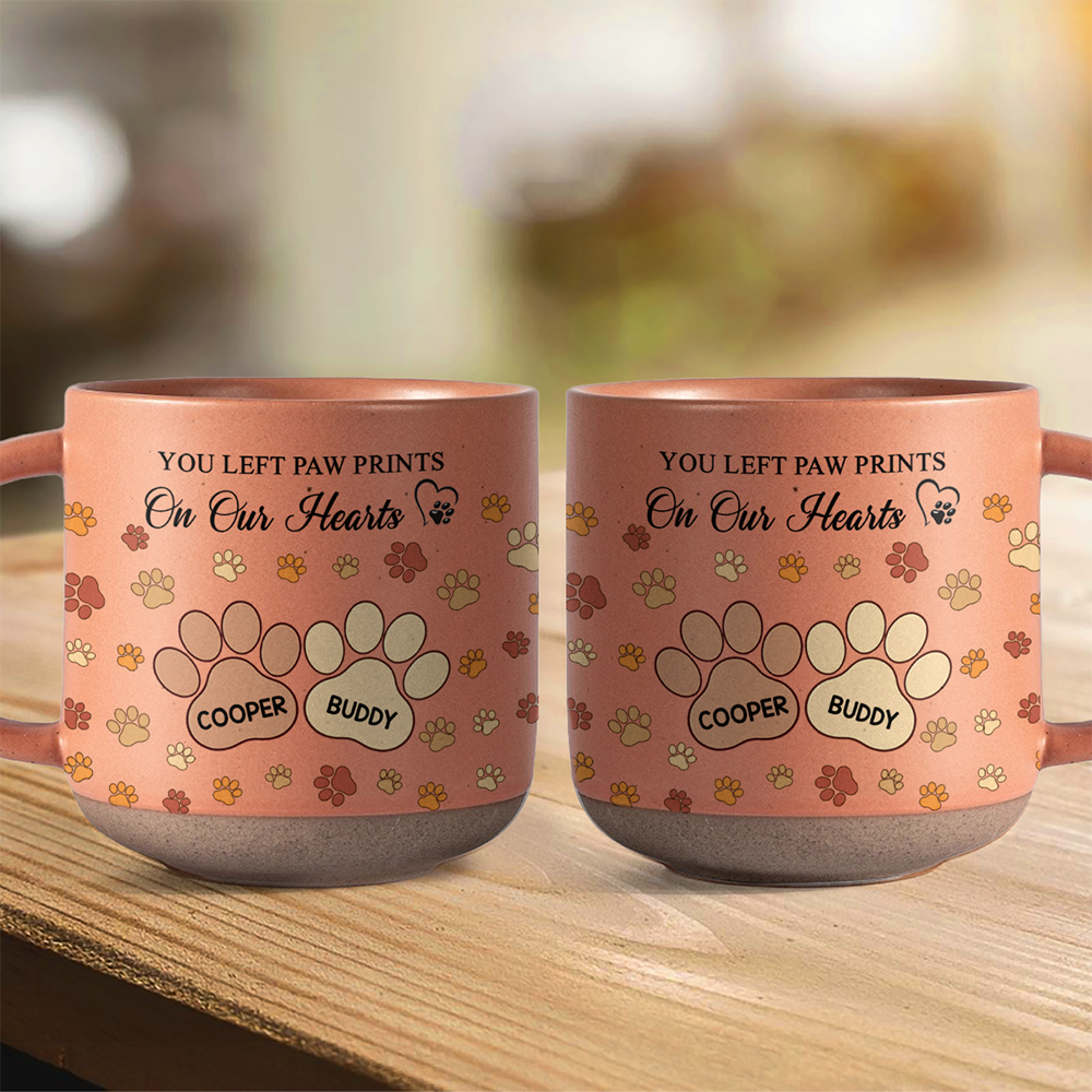 You Left Paw Prints On My Heart For Dog Lover Pottery Mug TH10 169579