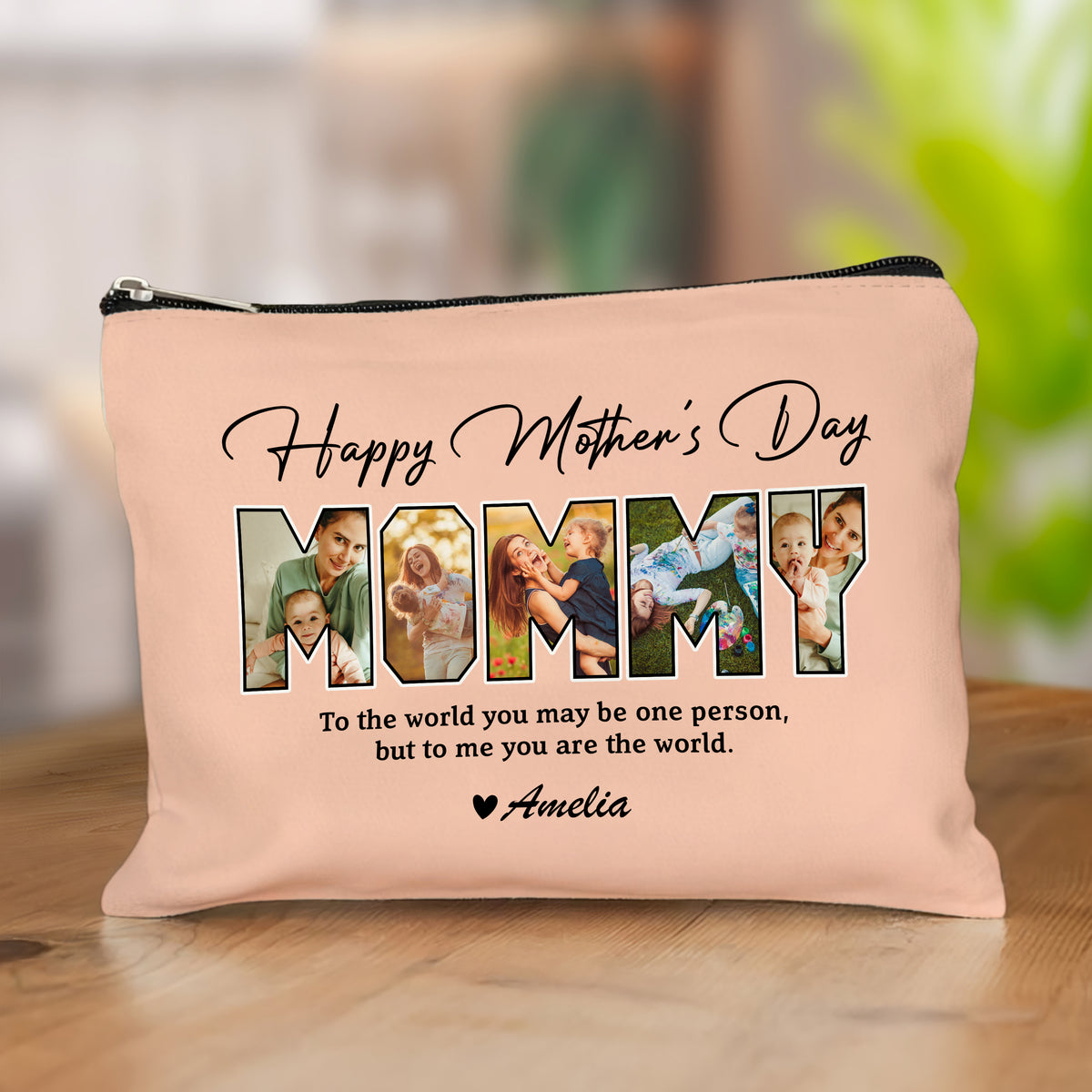 Custom Photo You Are The World Happy Mother's Day Cosmetic Bag TH10 169533