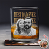 Custom Vintage Photo Best Dad Ever Whiskey Glass - Father’s Day Gift TH10 169843