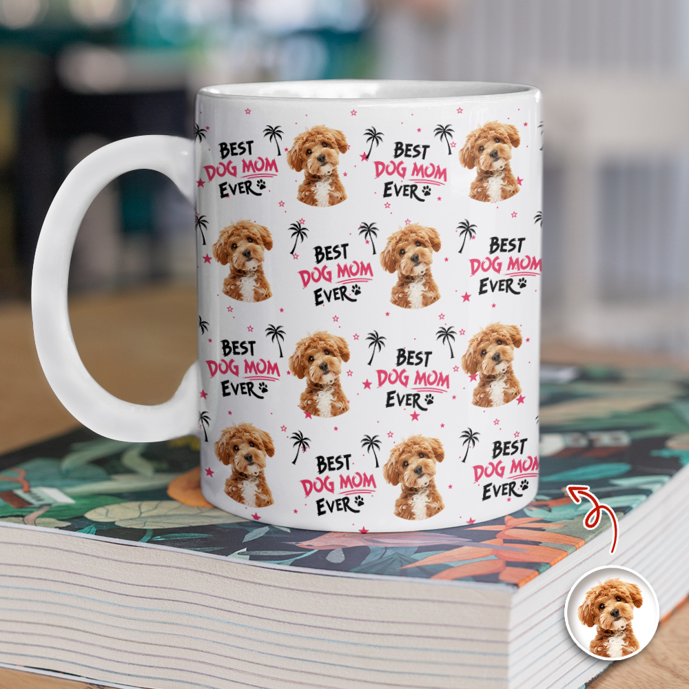 Custom Photo Best Dog Dad, Dog Mom Ever Personalized Mug CH07 910660
