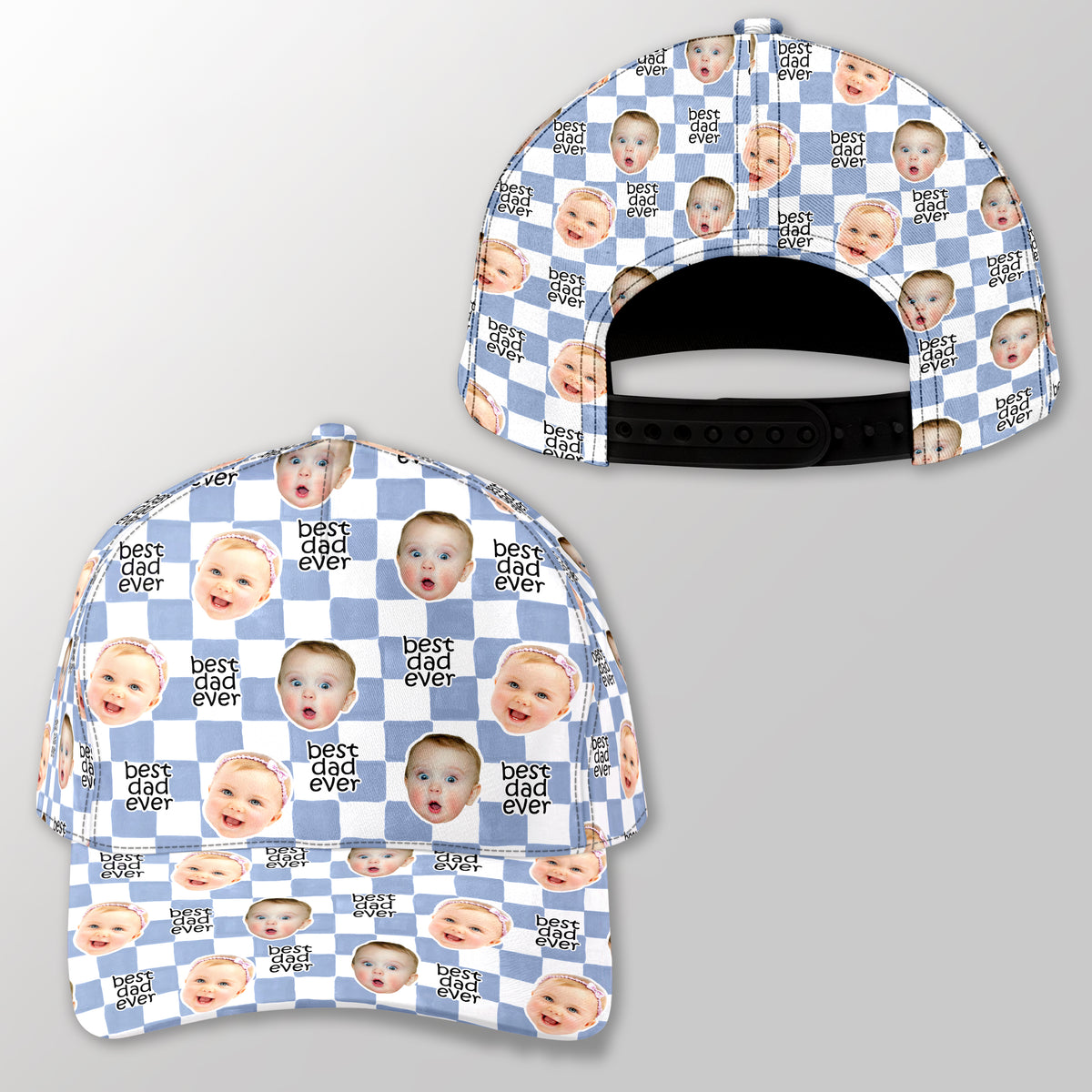 Custom Baby Face Best Dad, Mom Ever Classic Cap - Personalized Gift for Parents LM32 669017