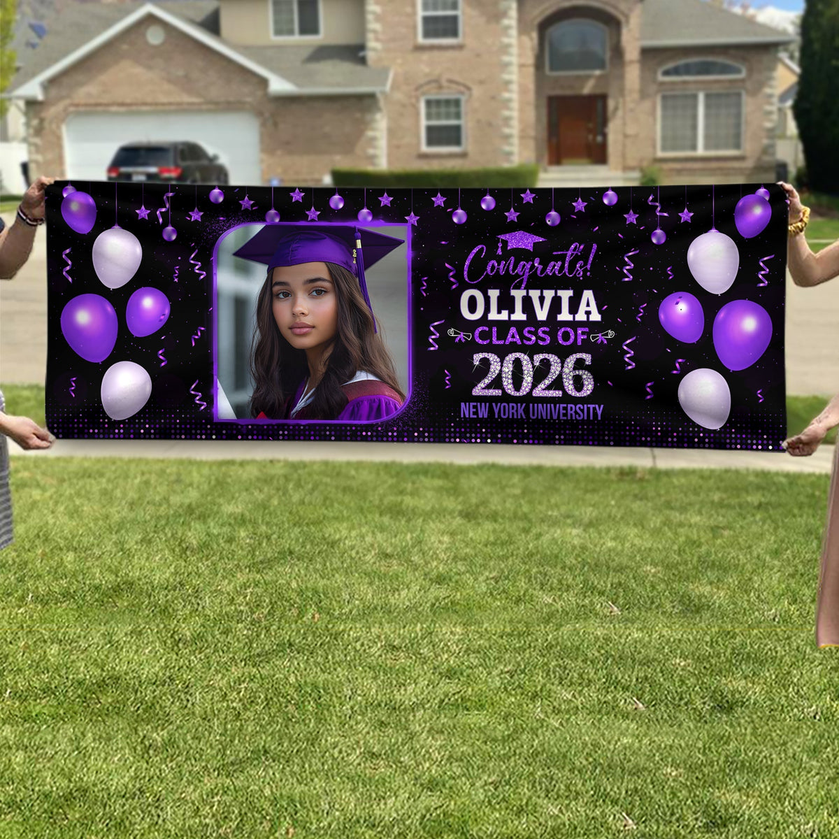 Custom Photo Class of 2026 Graduation Banner CH07 910750