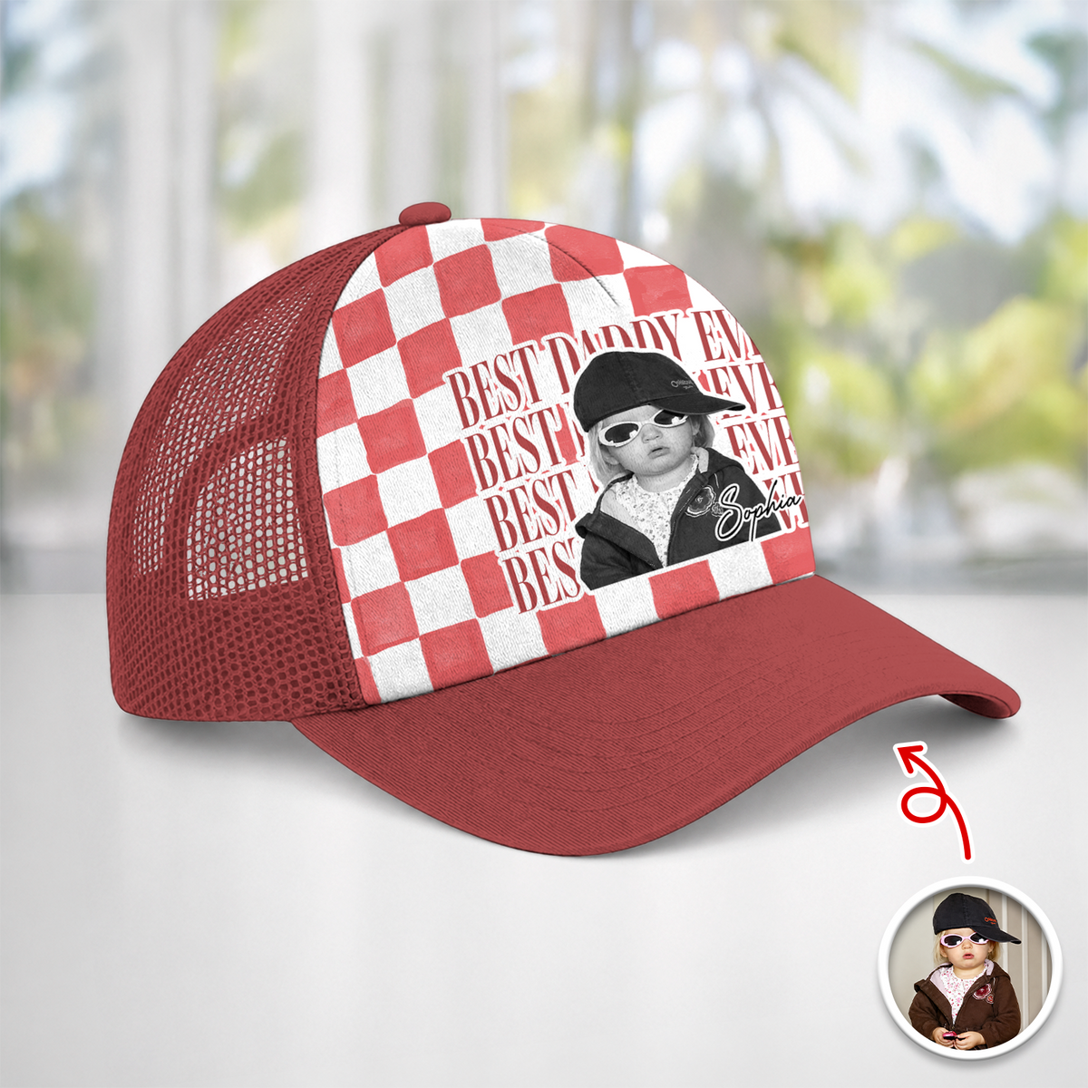 Custom Photo Best Dad, Mom Ever Patch Hat Gift For Parent LM32 669075