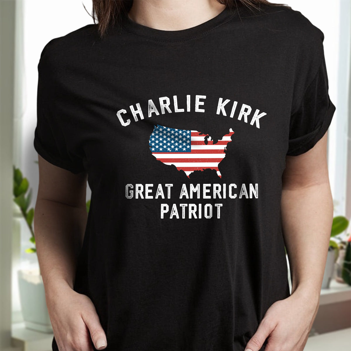 Charlie Kirk - Great American Patriot Dark Shirt LM32 65457