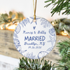 Personalized Beach Engaged Ceramic Ornament Gift For Newly Engaged LM32 895517