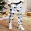Custom Dog Cat Face Striped Pajama Pants, Personalized Pet Lovers Christmas Gift TH10 171011