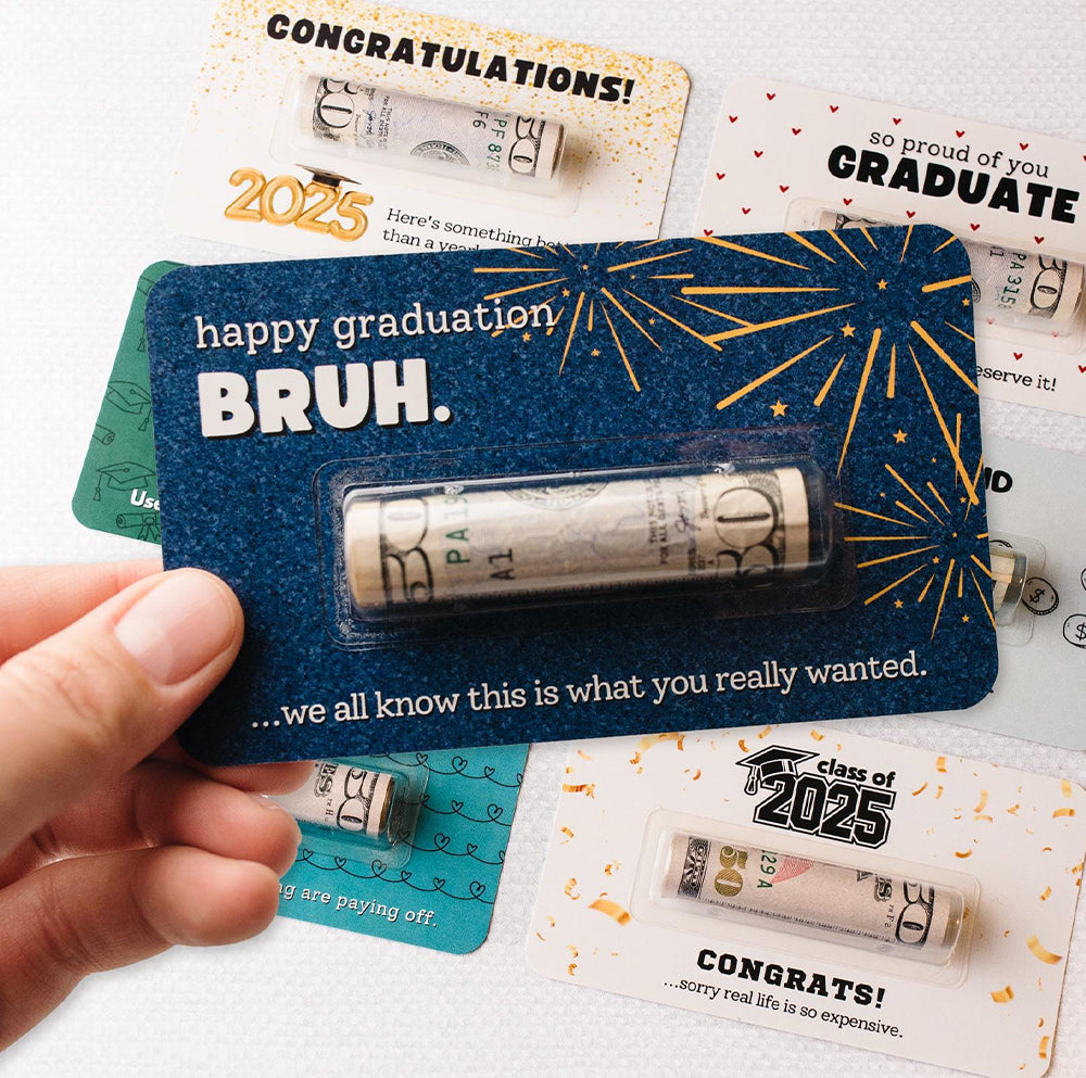 Personalized Funny Gift Happy Graduation BRUH Money Holder Card LM32 899169