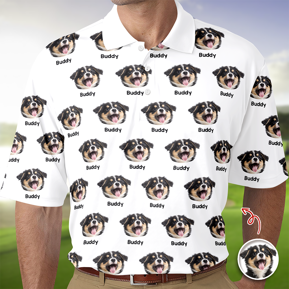 Custom  Dog Photo Polo Shirt For Dog Lover TH10 169561