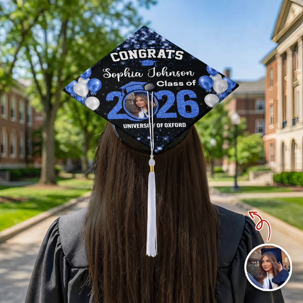 Custom Photo Class Of 2026 Personalized Graduation Cap Topper HA75 920822