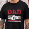 Custom Name Dad With Kids Hand-in-Hand Dark Shirt – Personalized Father’s Day Gift LM32 899613