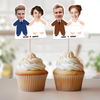 Custom Photo Face Wedding Couple Decoration Cupcake Toppers HA75 892222